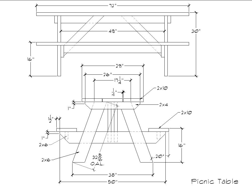 Clickon the table graphic for table dimensions